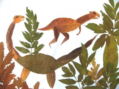 ​树叶画的制作方法（幼儿手工作业）