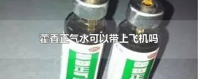 ​飞机可以带藿香正气水 藿香正气水 可以带上飞机吗
