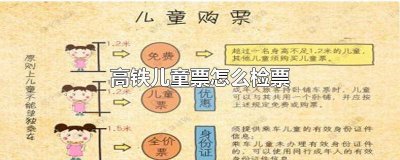 ​高铁儿童票怎么检票进去 儿童乘坐高铁怎么买票检票?