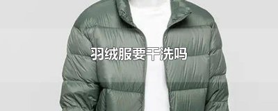 ​羽绒服要干洗吗