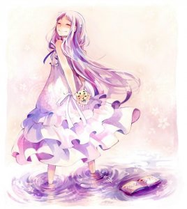 ​甜美可爱的本间芽衣子（芽间）的唯美小清新插画