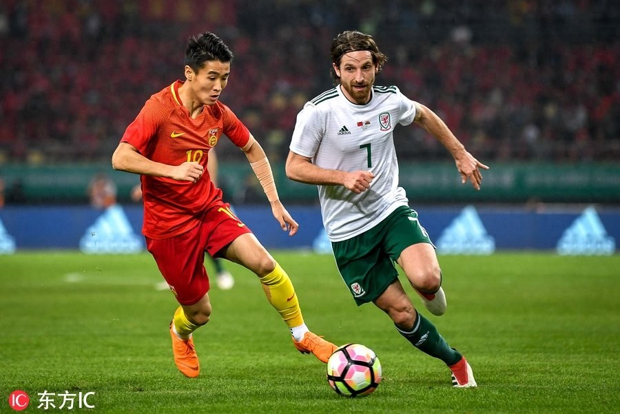 贝尔戴帽沃克斯梅开二度 国足0-6惨败威尔士遭遇开门黑