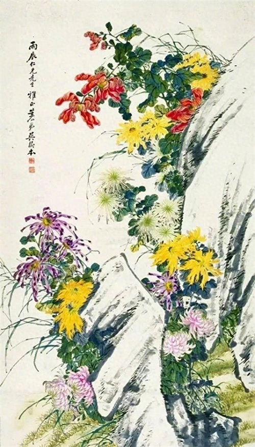 秋日画菊正当时，看看 海上三菊 的菊花 棒！！精美国画图赏